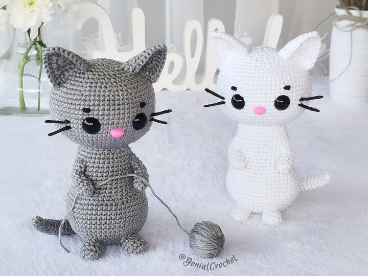 Low Sew Amigurumi Cat Crochet Pattern