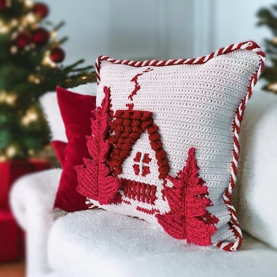 Pillow case Winter tale Crochet pattern