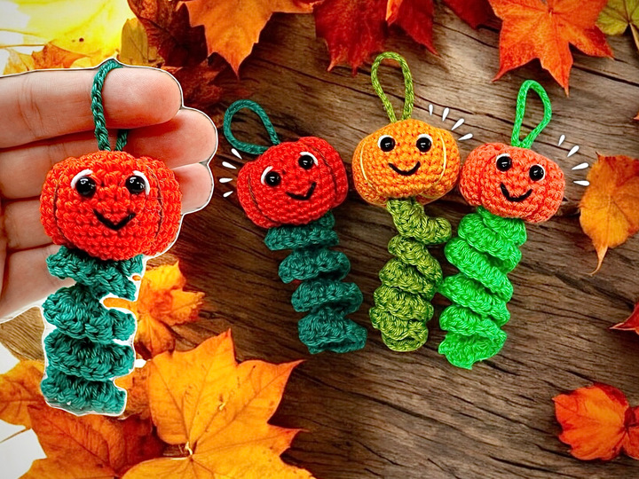 Pumpkin Worm Lucky Charm