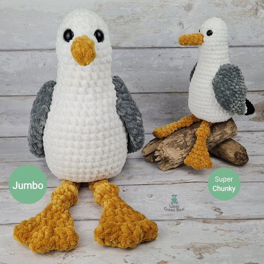 Sidney the Seagull Crochet Amigurumi Pattern