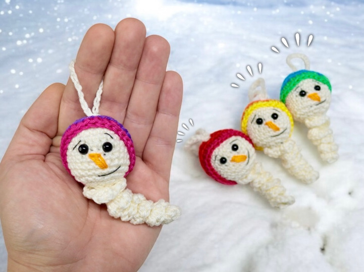 Snow Worms Crochet Pattern