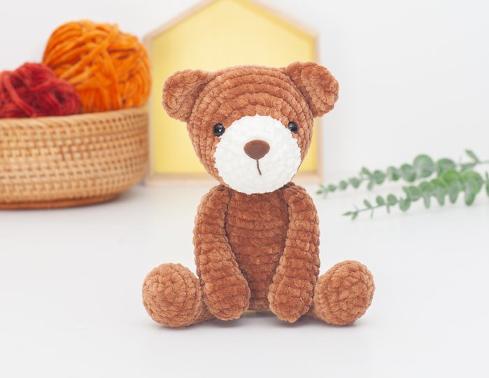 Teddy bear crochet pattern Plush amigurumi