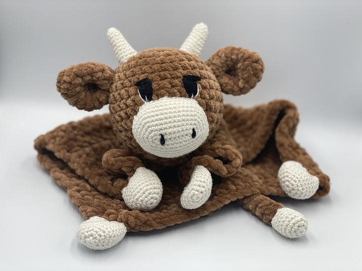 Crochet Pattern Comforter Lovey Cow