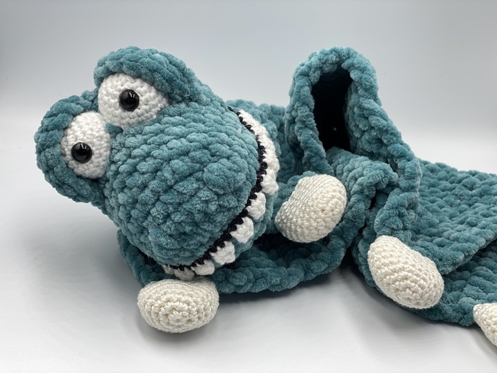 Crochet Pattern Comforter Lovey Crocodile Charly