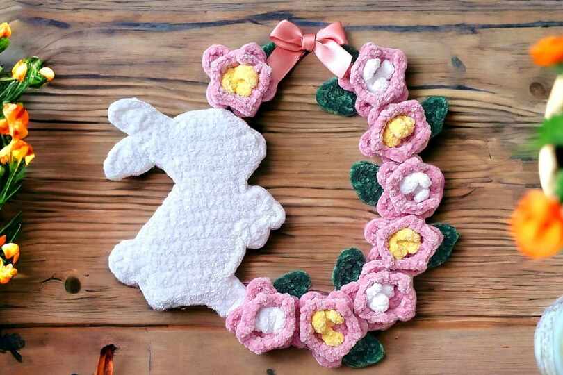 Crochet pattern Easter wreath