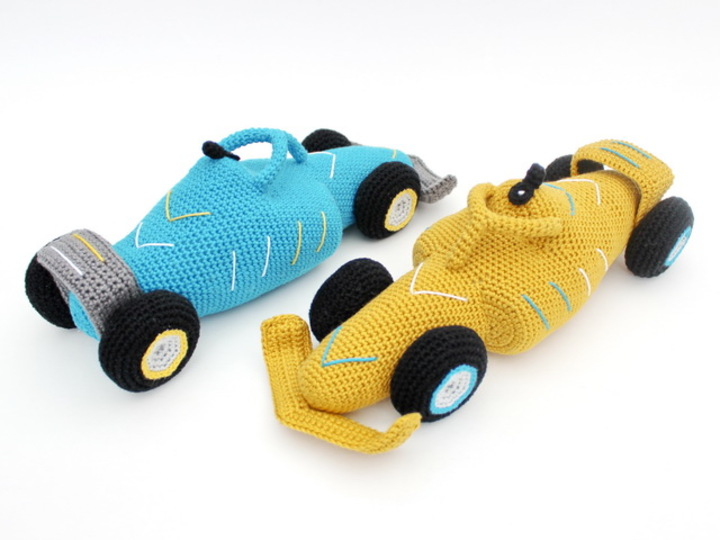 Formula 1 Race Car Amigurumi Crochet Pattern Racing F1 Sports Toy
