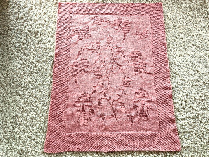 Knitting pattern baby kids blanket