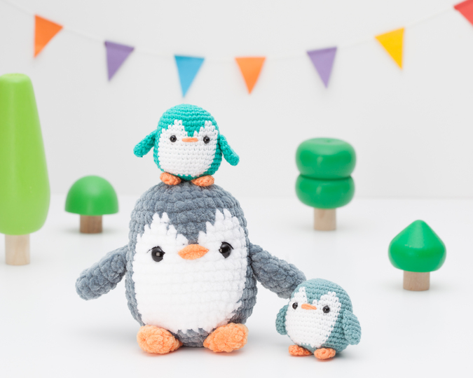 Penguin crochet pattern,chunky penguin amigurumi pattern
