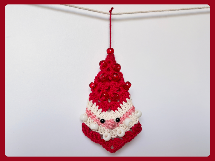 Santa Claus Granny Square Christmas Decoration Crochet Pattern