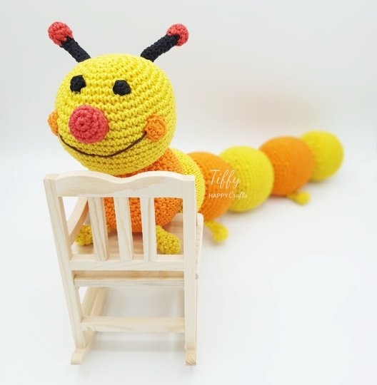 Simple and cute Caterpillar Crochet Pattern PDF