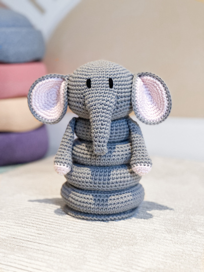 Stacking Ella the Elephant Crochet Pattern
