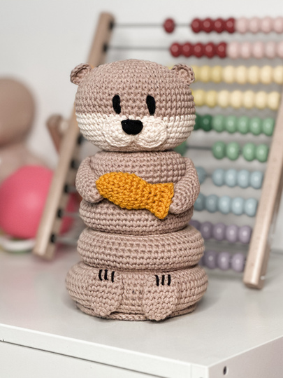 Stacking Toy Oskar the Otter Crochet Pattern