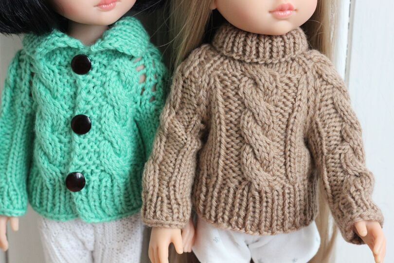 12-inch Dolls Pullover Knitting Pattern