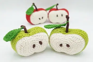 Half Apple Amigurumi Fruit Crochet Pattern
