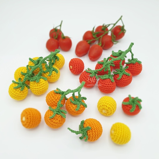 Cherry Tomato Crochet Play Food Pattern