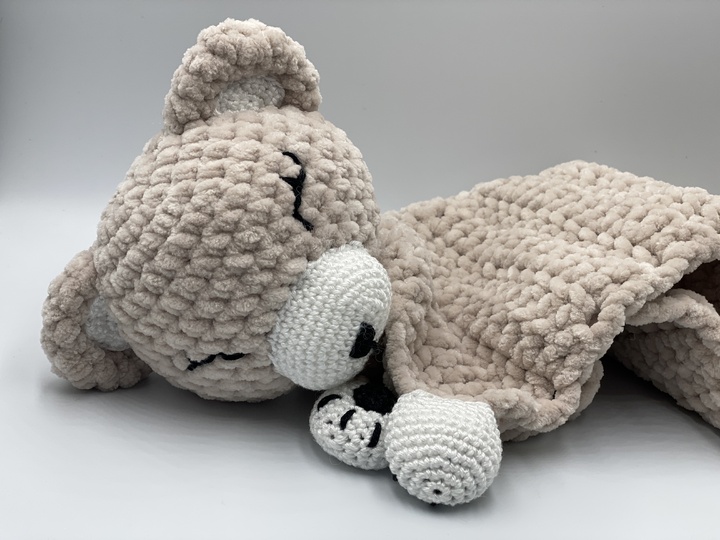 Crochet Pattern Comforter Cuddly Bear Schnute