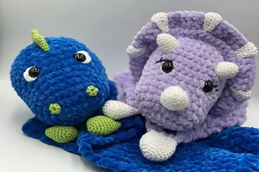 Crochet Pattern Comforter Cuddly Dino