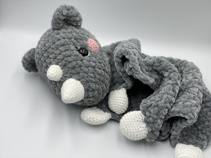 Crochet Pattern Comforter Lovey Rhino Becka