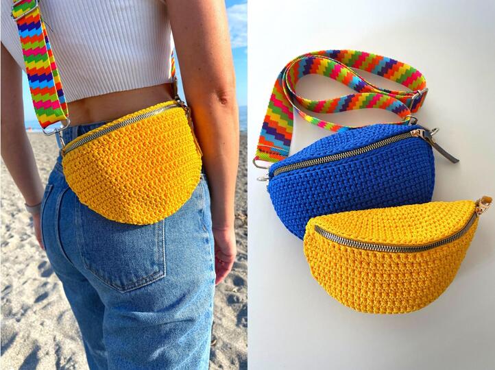 Crochet sling bag pattern