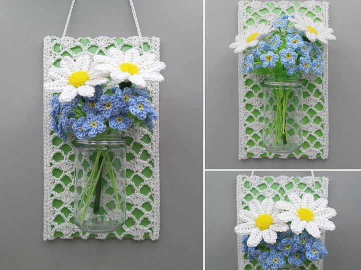 Daisy & forget-me-not hanging decoration