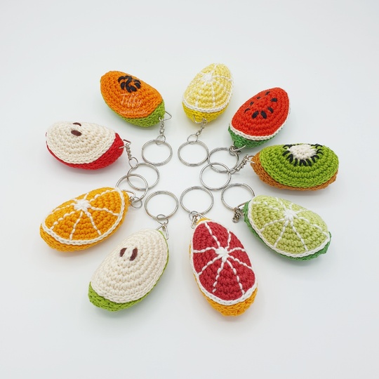 Fruit Slice Keychain Easy Crochet