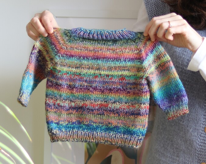 Knitting Pattern Happy Sweater Mini