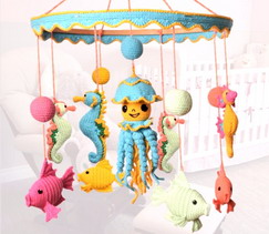 Crochet Baby mobile Ocean Creatures