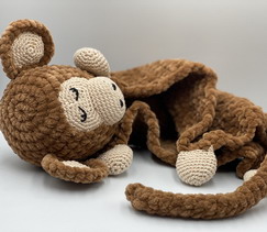 Crochet Pattern comforter monkey cuddly monkey