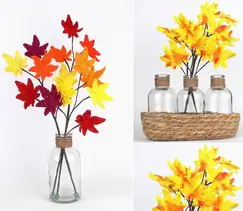 Autumn branches crochet decoration