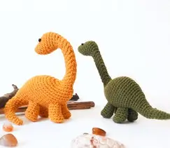 Brontosaur family Dinosaur Crochet pattern