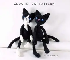 Crochet Cat Pattern Amigurumi Cat Pattern Black Cat Crochet Pattern