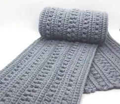 Crochet man woman scarf for beginners