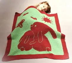 Crochet pattern baby blanket Happiness