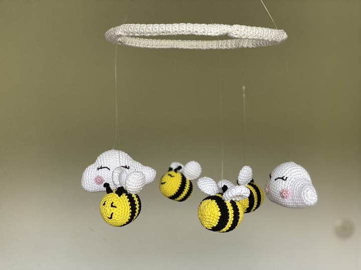 Crochet Pattern Baby Mobile Bees