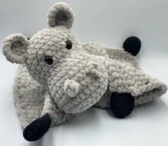 Crochet Pattern Comforter Hippo Cuddly Hippo
