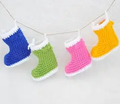 Crochet Pattern for Rubber Boots Advent Calendar