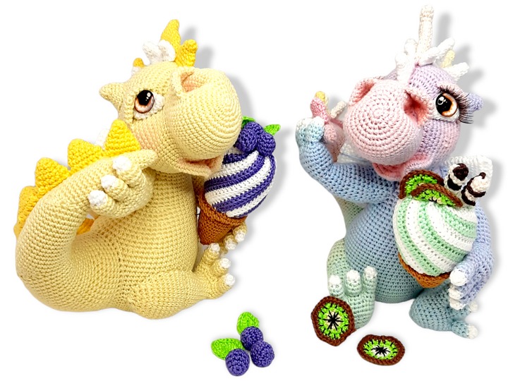 Crochet Pattern Ice Dragon Sophia