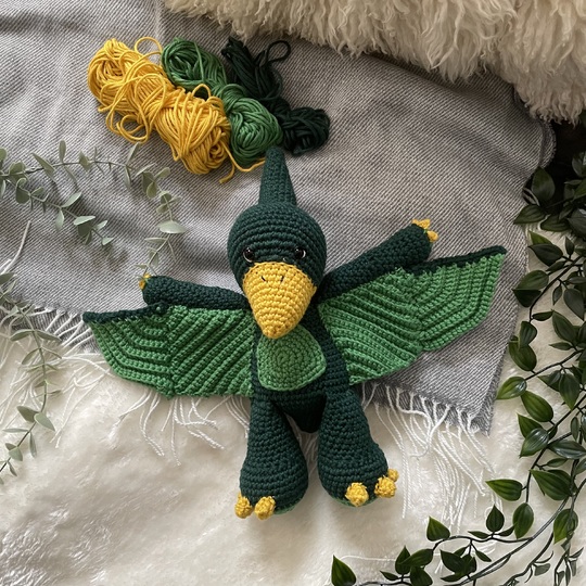Crochet Pattern Pterosaur Piet Dinosaur