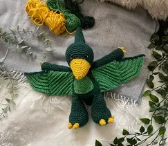 Crochet Pattern Pterosaur Piet Dinosaur