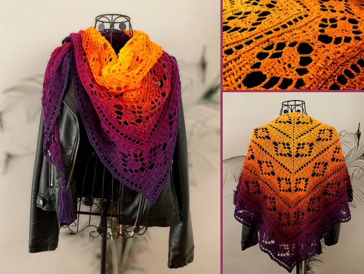 Crochet Pattern Triangular Scarf Chrysis