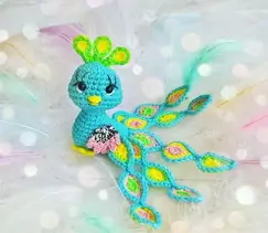 Crochet peacock pattern
