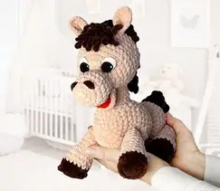 Crocheted Plush Horses Amigurumi Horses Crochet pattern
