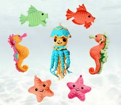 Crocheted set Underwater creatures