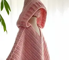 Hooded poncho kids crochet pattern