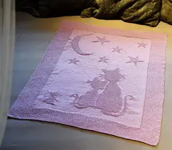 Knitting pattern baby kids blanket Dream Night easy