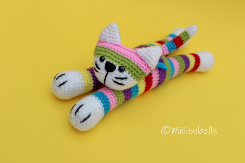 Moe The Stripey Cat Amigurumi Animal Toy Kitten