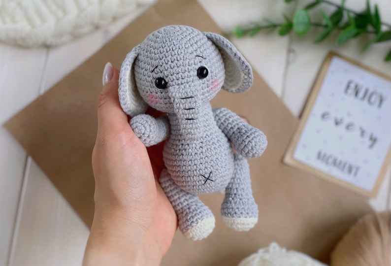 Amigurumi crochet pattern Safari Elephant