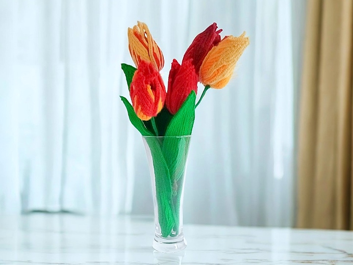 Bicolor tulip two-tone Crochet pattern