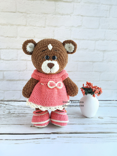 Crochet amigurumi pattern Plush Bears Brownie