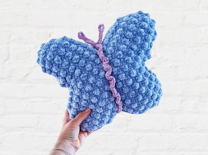 Crochet Pattern Butterfly Pillow